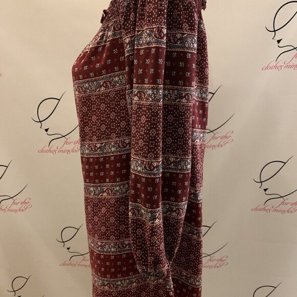 The Hanger. Size Small. Peasant Elastic Neck Rayon Oversized Top. B72 - Picture 2 of 5